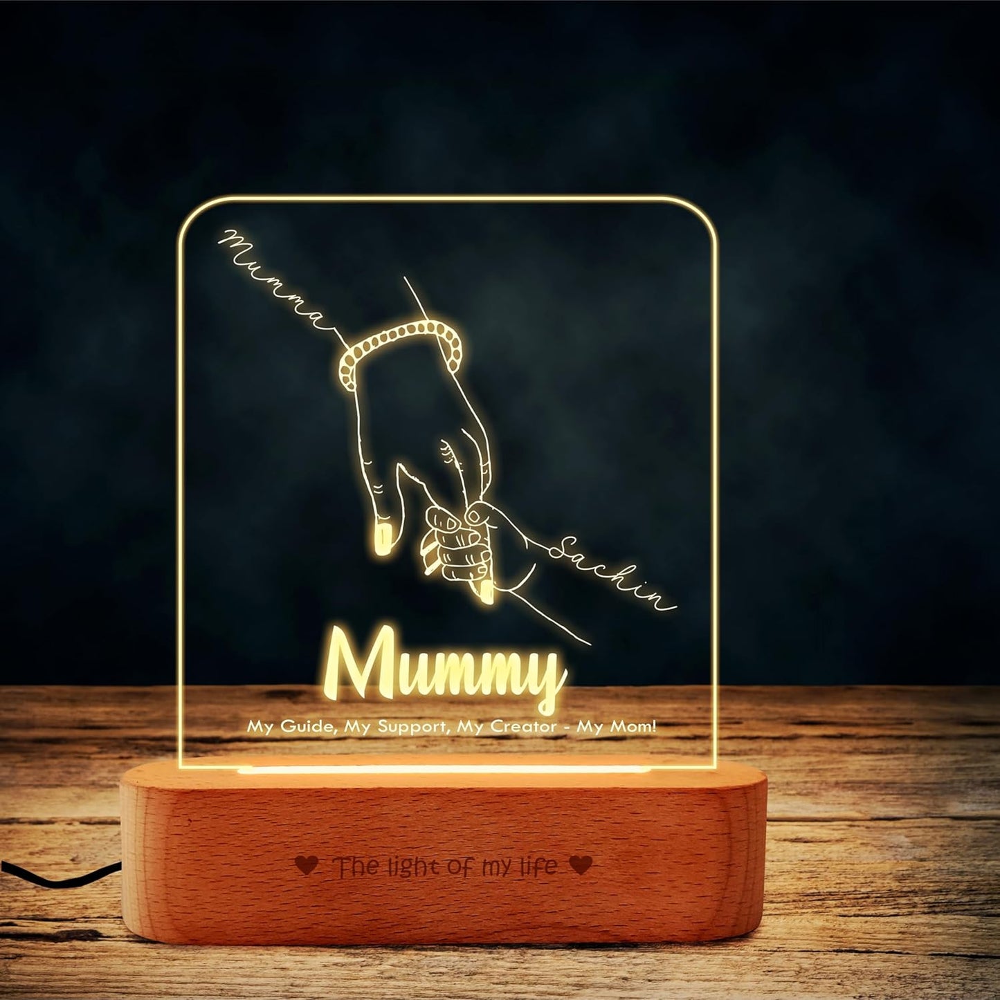 Guiding Light: Personalized Mom & Child Lamp