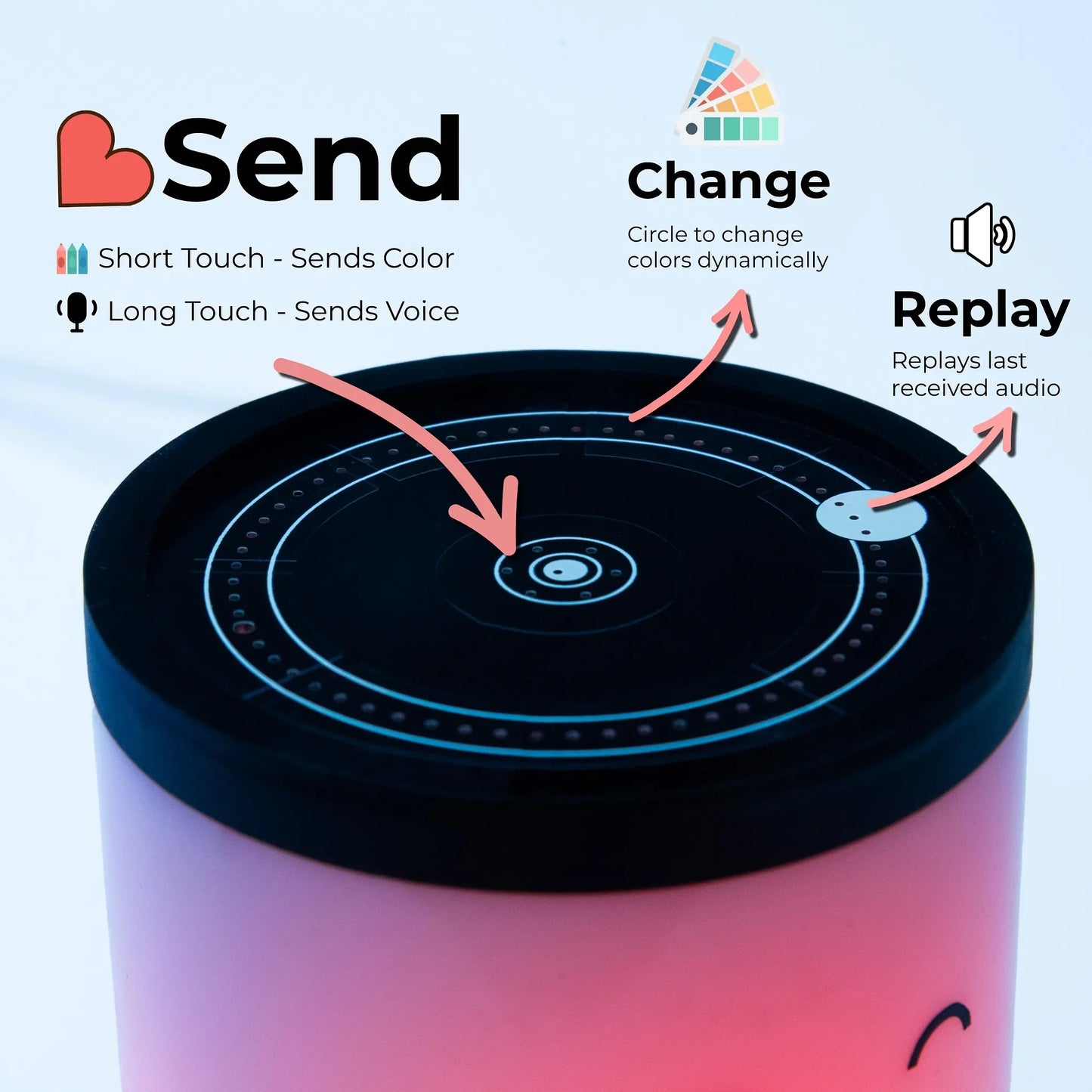 Friendship lamps with voice message - Telepathy Voicy