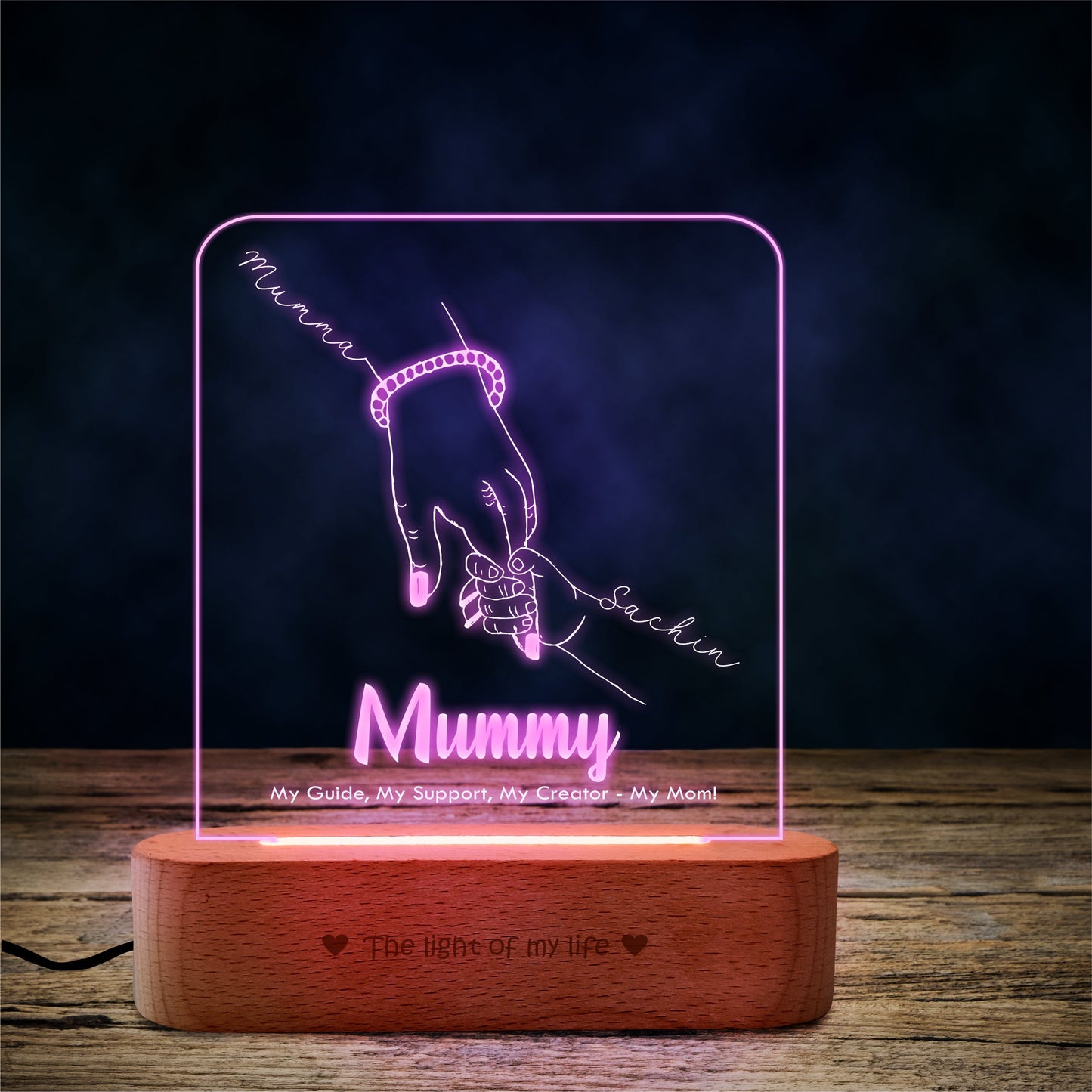 Guiding Light: Personalized Mom & Child Lamp