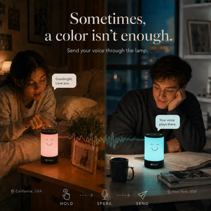 Telepathy Voicy - Send Color & Voice Messages - World's 1st friendship lamp with voice messages