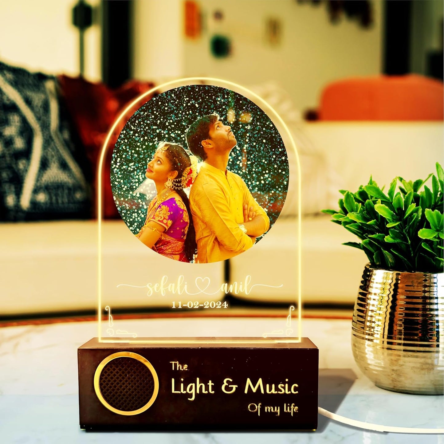 Full Moon Photo Lamp – 1st Anniversary Gift