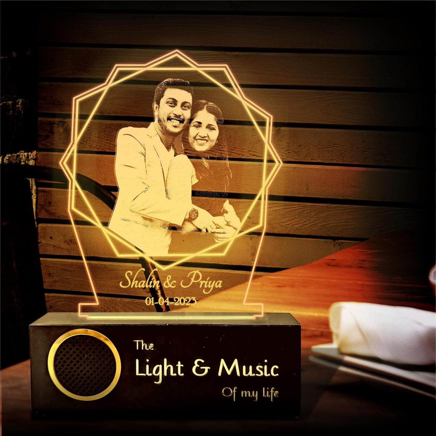 Lotus Light Photo Frame