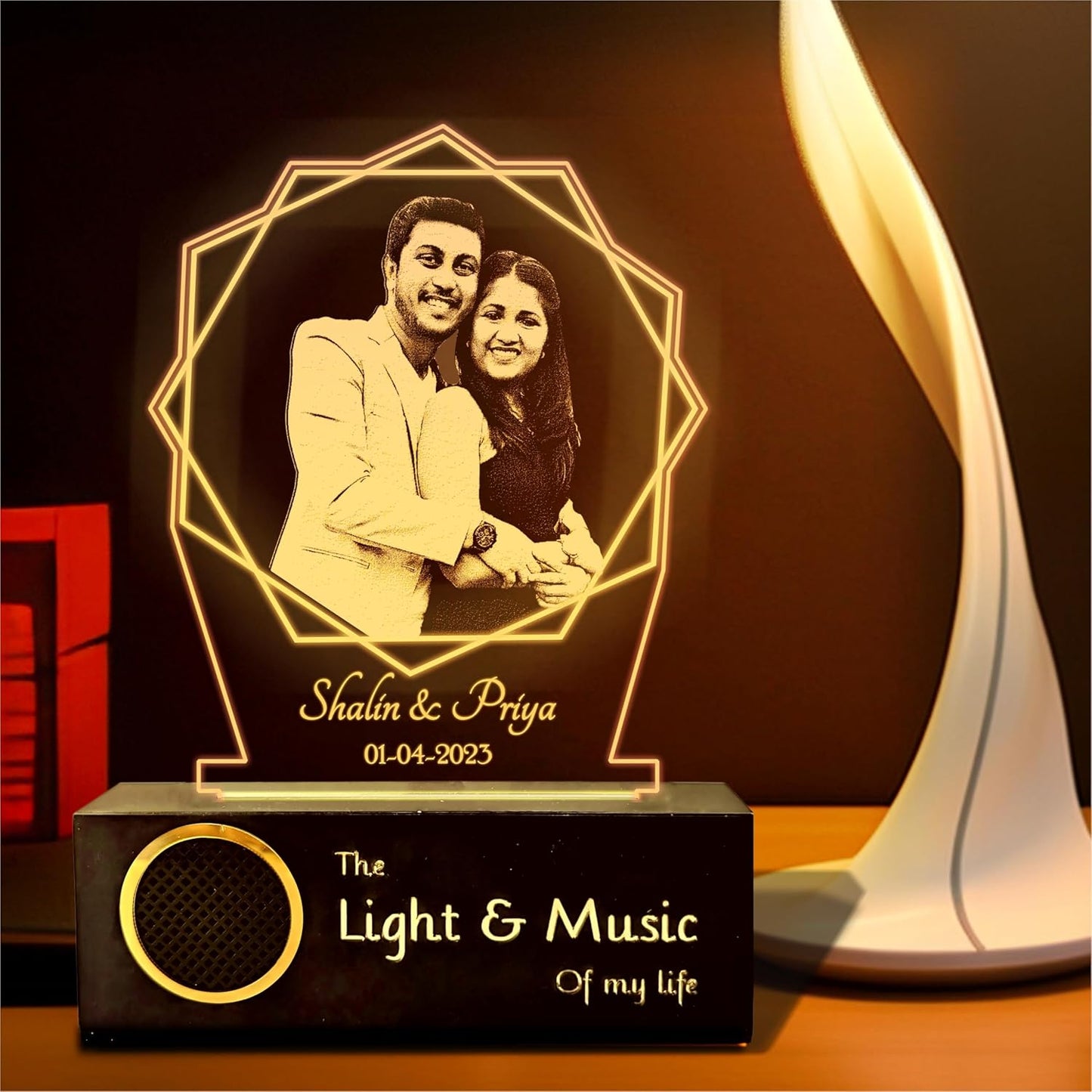 Lotus Light Photo Frame