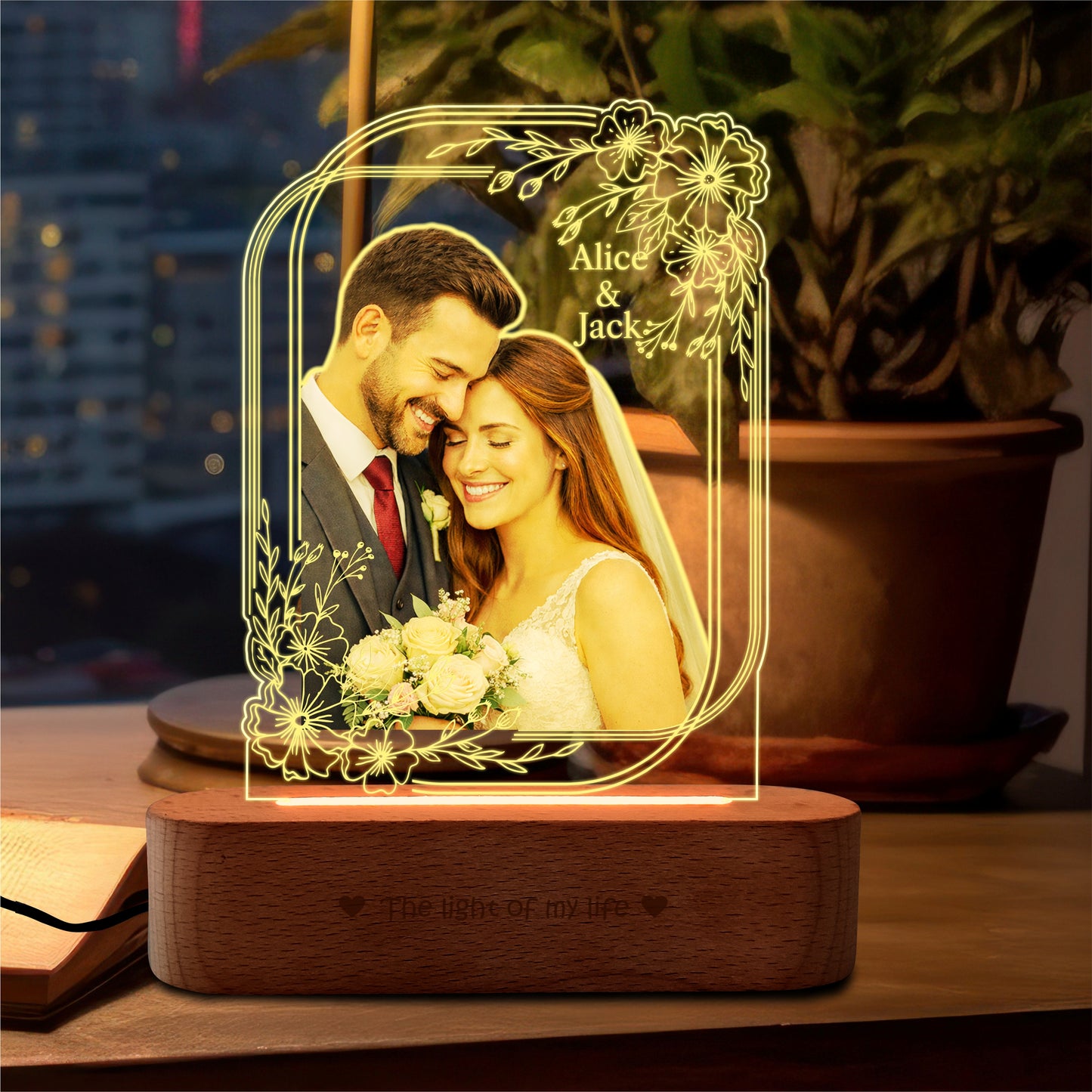 Precious Memories – Engraved Acrylic Photo Lamp