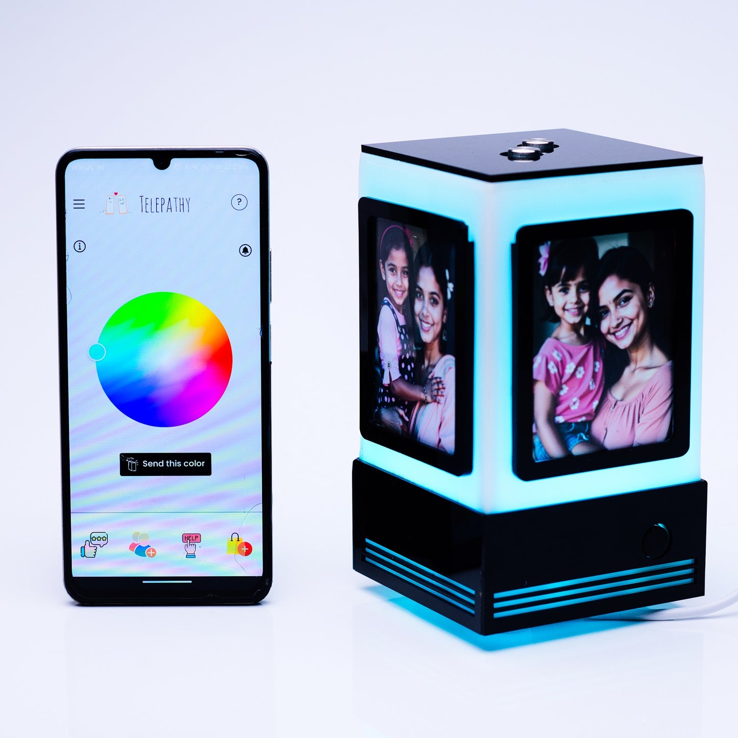 Friendship Lamps With Photo Insertions - Telepathy Long distance lamps for friends & family