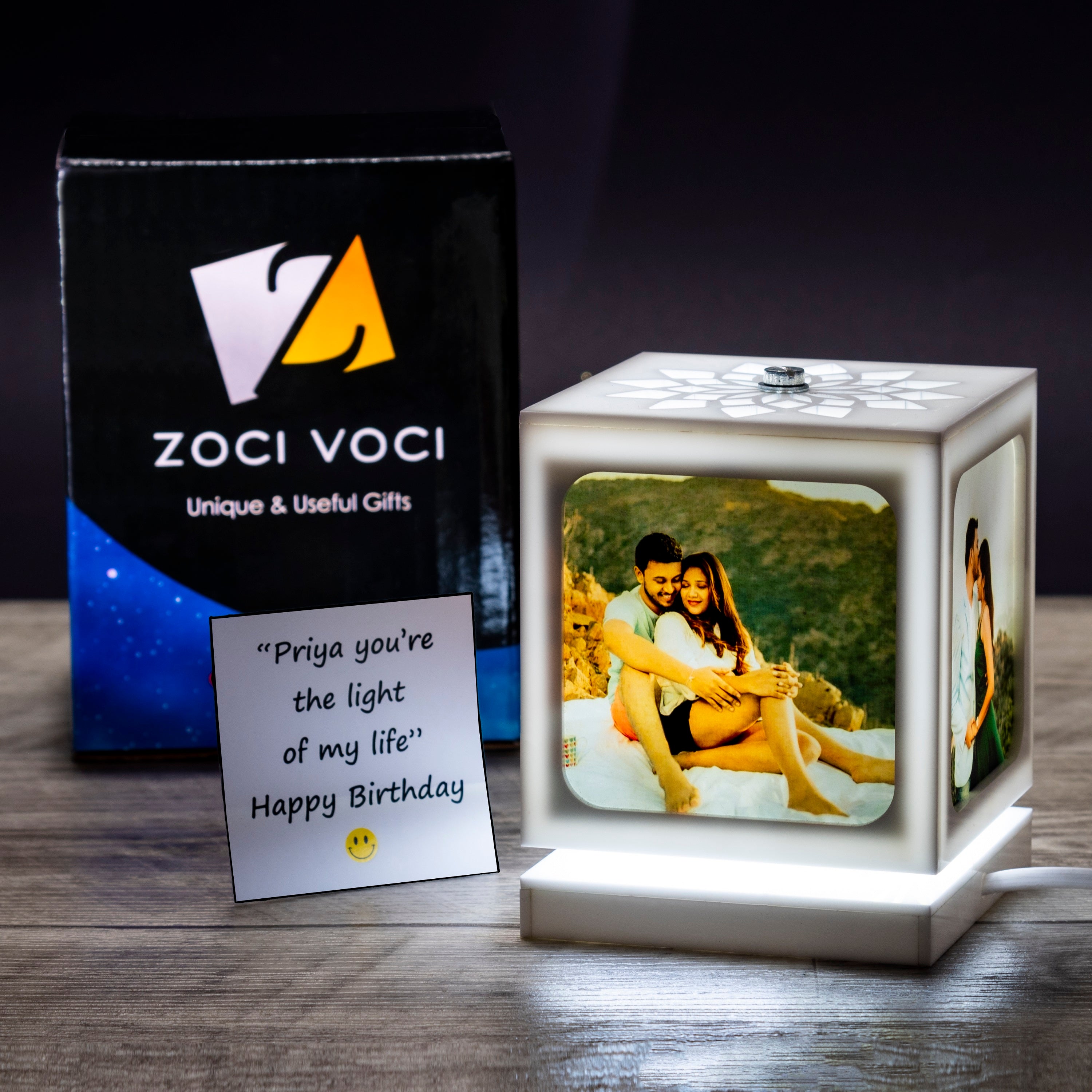 Personalized Rotating Photo Lamp | Custom Photo Rotating Lamps