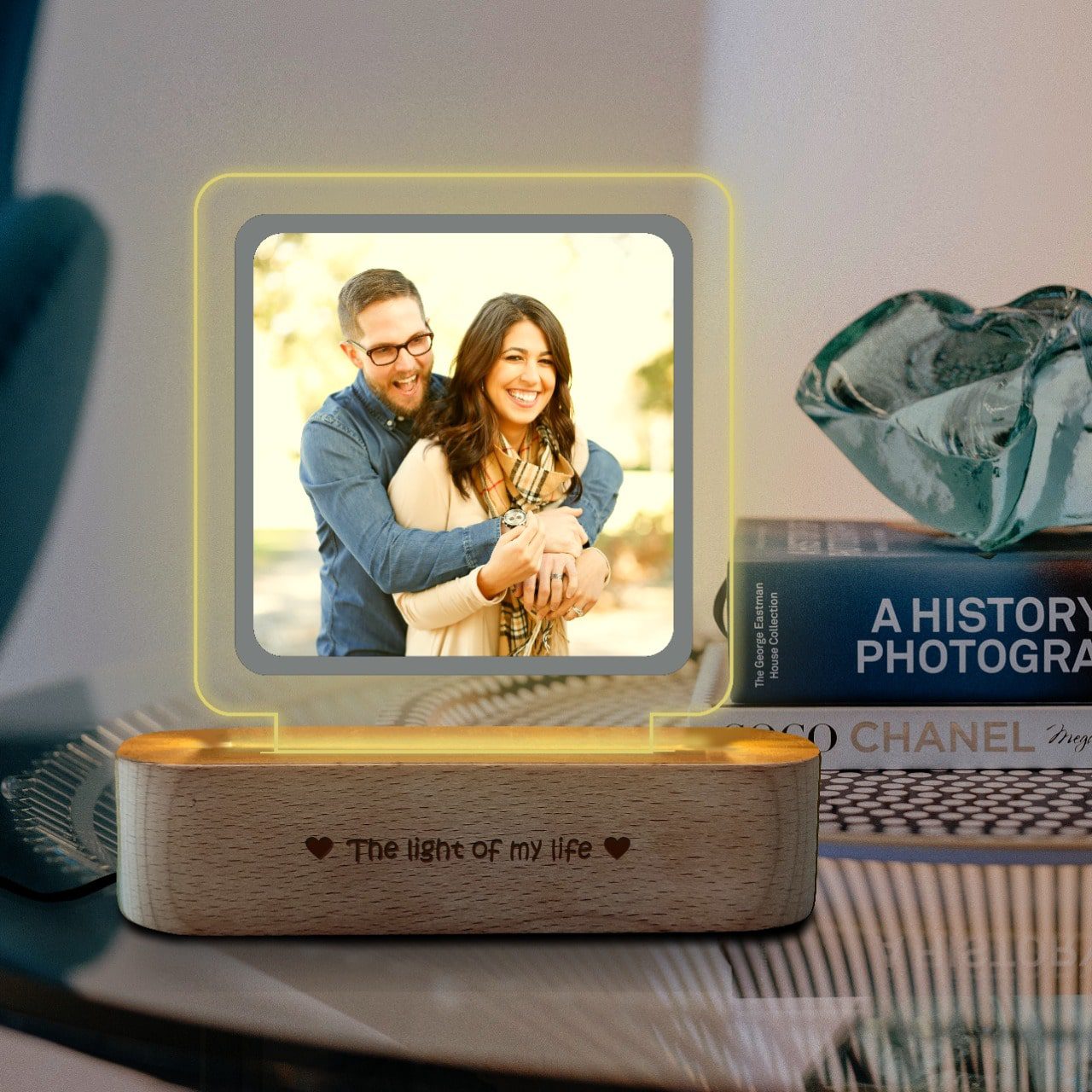 Picture Frame with LED Lights | Stylish LED Photo Frame – Telepathy Lamp
