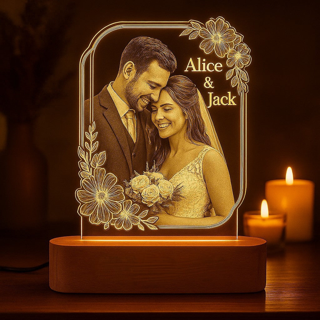 Precious Memories – Engraved Acrylic Photo Lamp