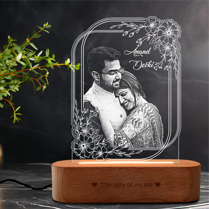 Precious Memories – Engraved Acrylic Photo Lamp
