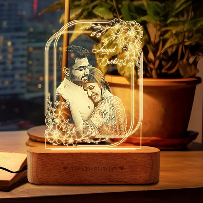 Precious Memories – Engraved Acrylic Photo Lamp
