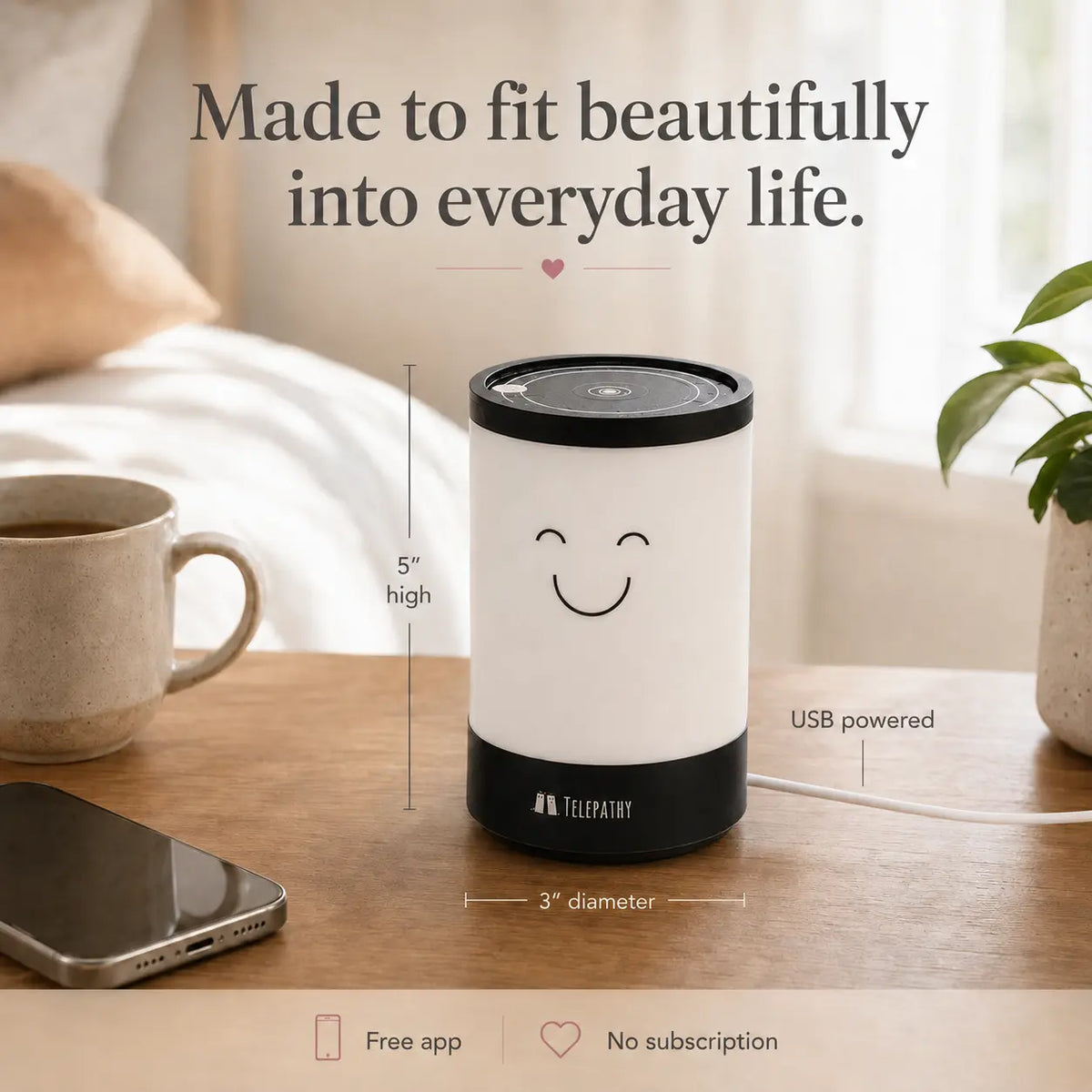 Telepathy Voicy - Send Color & Voice Messages - World's 1st friendship lamp with voice messages