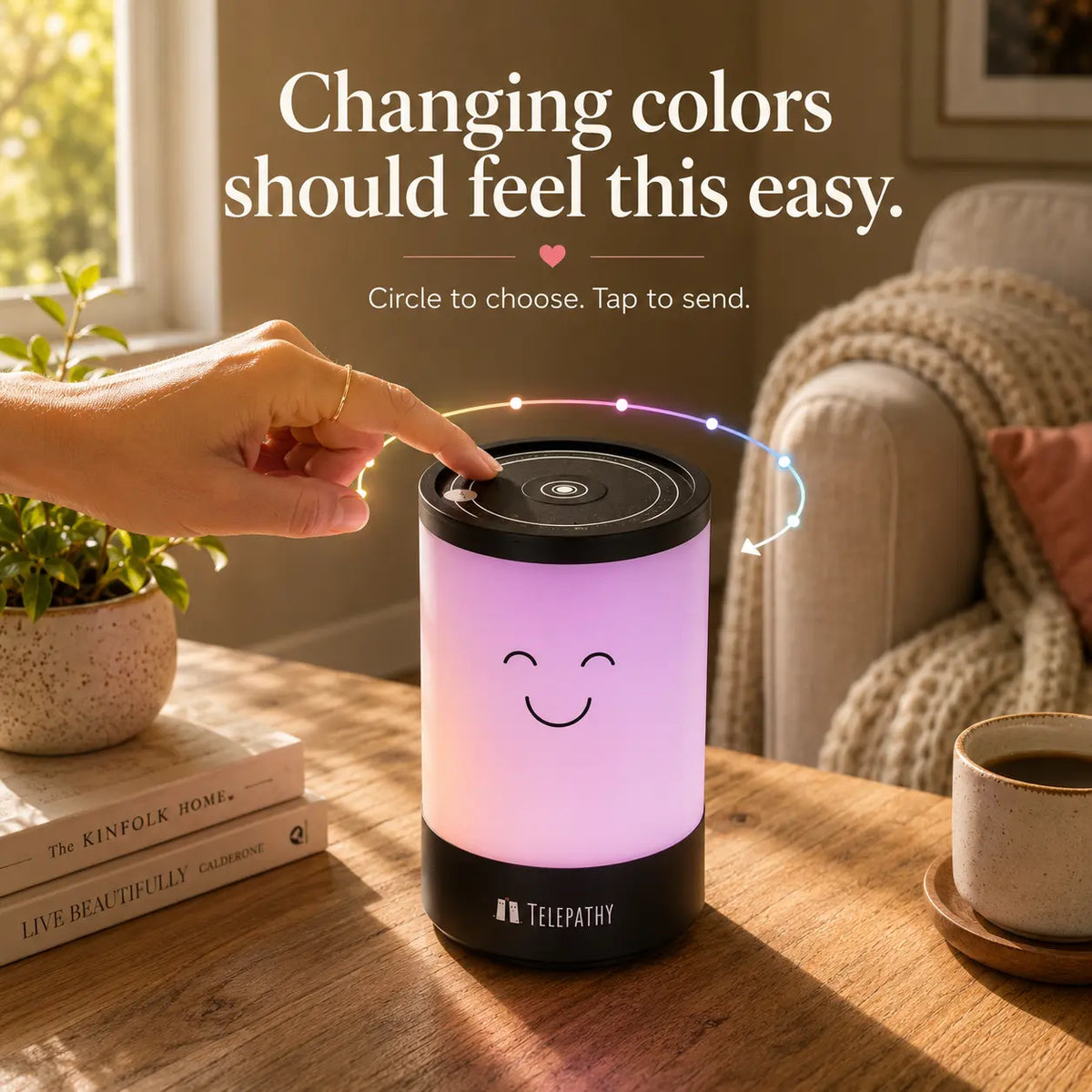 Telepathy Voicy - Send Color & Voice Messages - World's 1st friendship lamp with voice messages