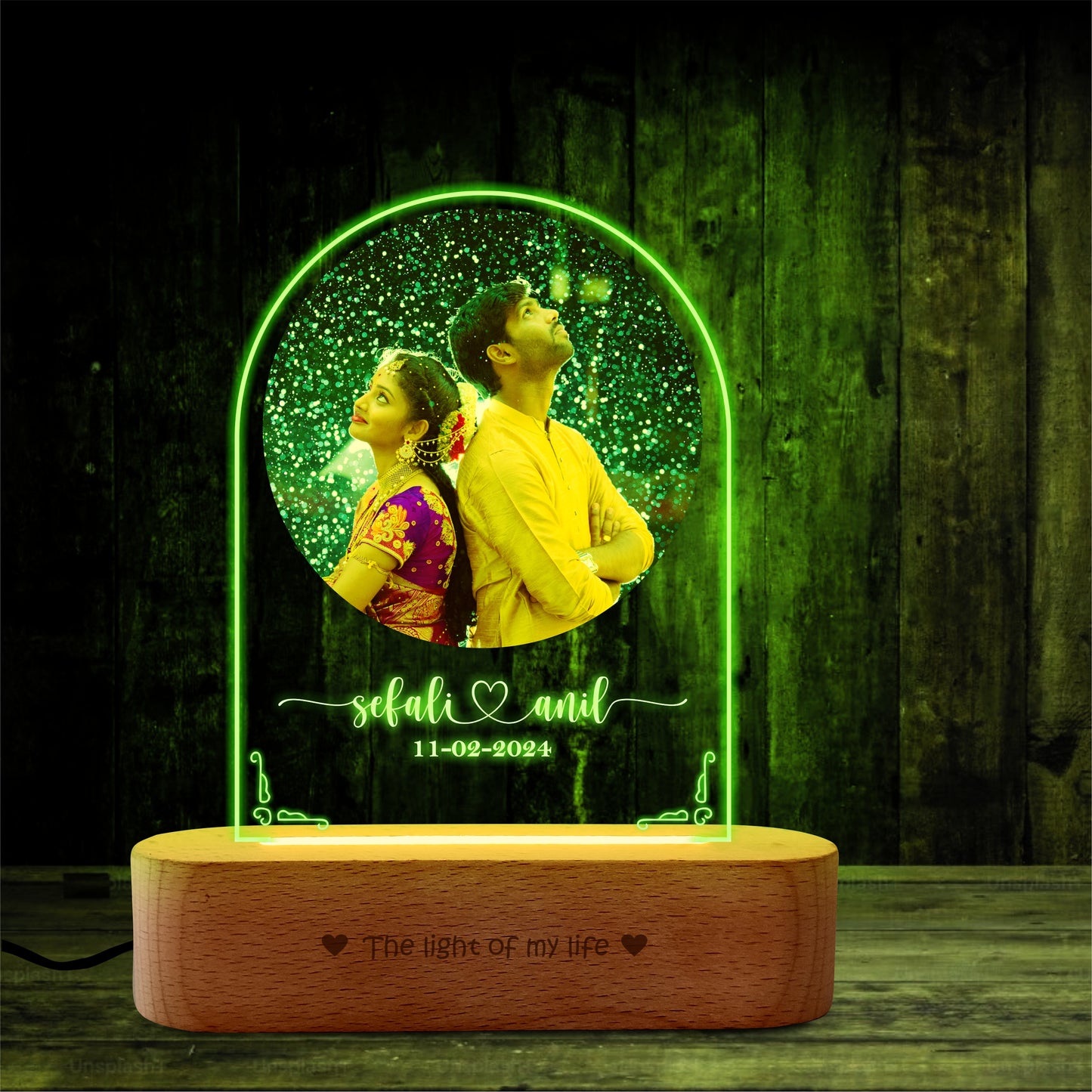 Full Moon Photo Lamp – 1st Anniversary Gift